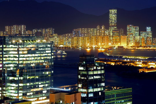 香港维多利亚港夜景