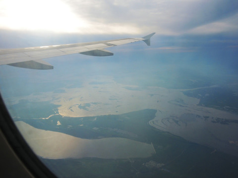 飞机高空航拍天空大气云彩