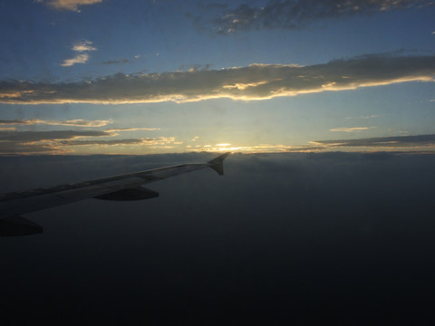 飞机高空航拍天空大气云彩