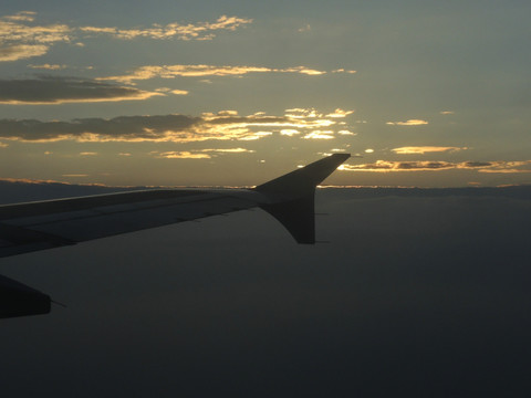 飞机高空航拍天空大气云彩