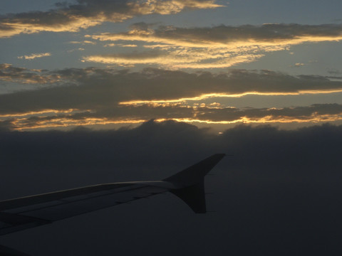 飞机高空航拍天空大气云彩