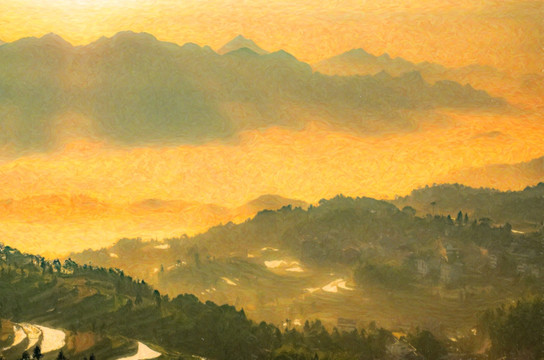 鄉(xiāng)村油畫