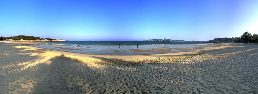 福建平潭岛坛南湾 沙滩全景