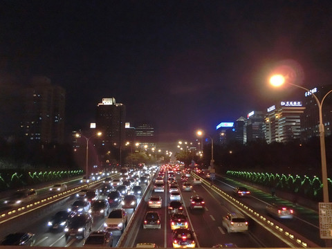 北京金融街城市夜景