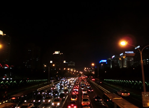 北京西二环金融街城市夜景