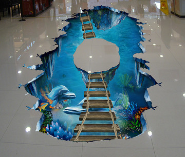 3D海底世界地板畫