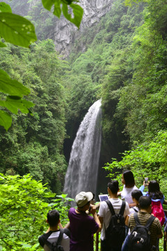 武隆龙水峡地缝 银河飞瀑