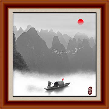 桂林山水山水畫