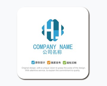 HJ字母logo設(shè)計(jì)