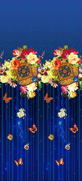 花卉 數(shù)碼印花 有分層