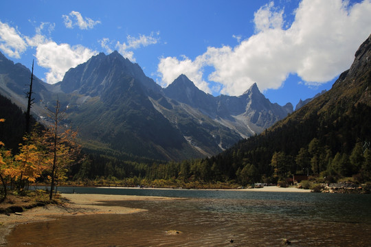 雪山草地 川西风光