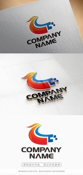 簡(jiǎn)約創(chuàng)意電子科技標(biāo)志