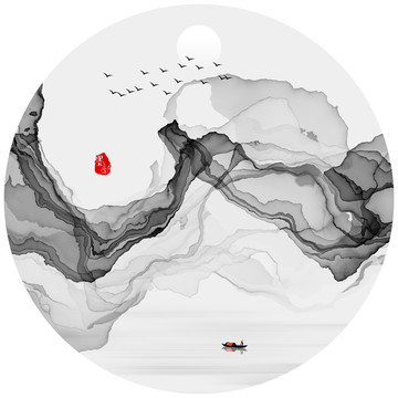 抽象意境水墨畫(huà) 水墨掛畫(huà)