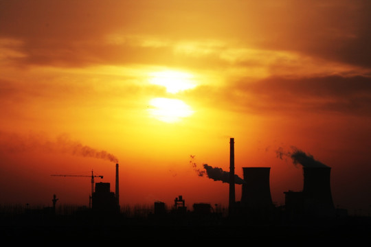 工业污染 夕阳