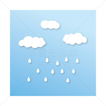 云朵 下雨 矢量圖形