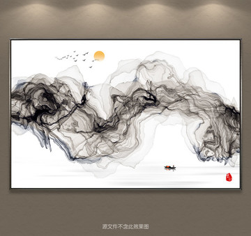 抽象意境水墨畫