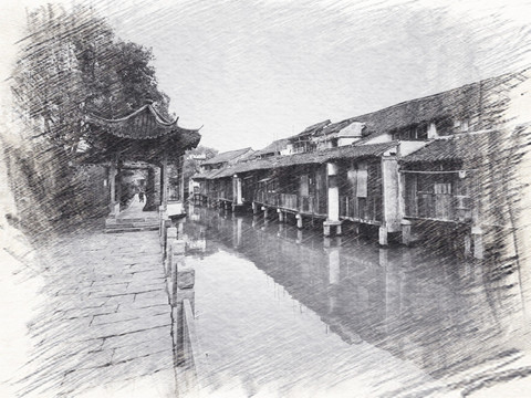 江南古鎮(zhèn)素描