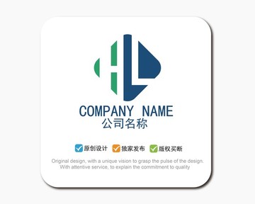 HL字母logo設(shè)計