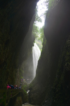 武隆龙水峡地缝 银河飞瀑