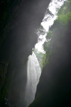 武隆龙水峡地缝 银河飞瀑