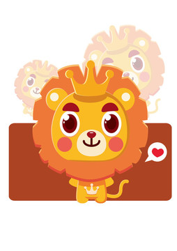 卡通小獅子 活潑獅子