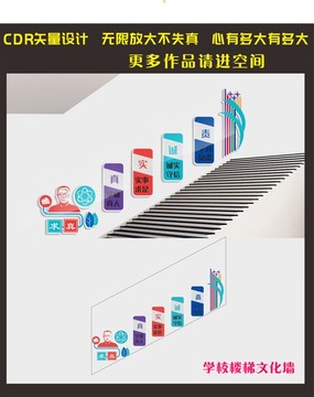 學(xué)校樓梯文化墻