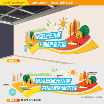 餐廳文化墻 食堂文化墻