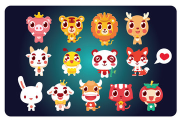 卡通動(dòng)物園 動(dòng)物動(dòng)漫卡通素材