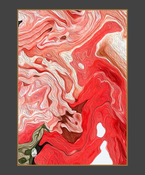 色彩 油畫(huà)艷紅