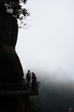 三清山风光摄影 雾中的三清山