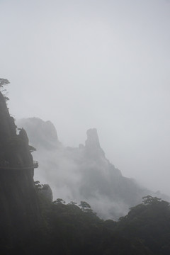 水墨画素材 三清山风景