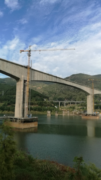 建设中的高速铁路桥