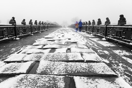 雪后卢沟桥