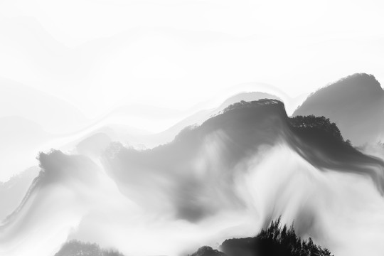 水墨山水裝飾畫