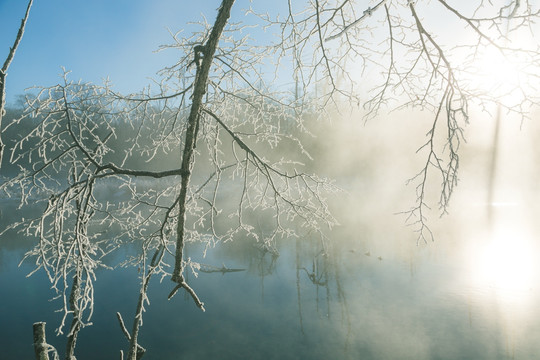 魔界雾凇冬季长白山吉林自然奇观
