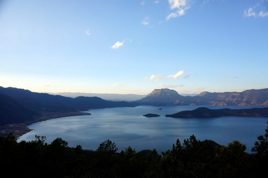 泸沽湖 全景 风景壁纸