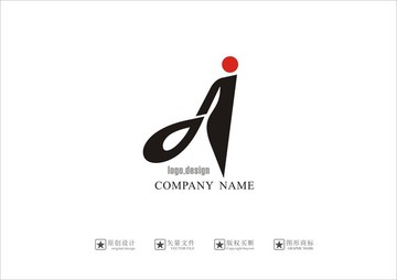 美容logo字母AJ