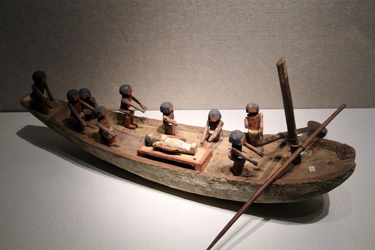 古埃及木制船模型