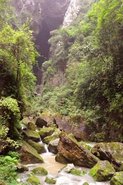 峡谷溪流 山谷河流 自然风光