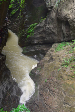 峡谷溪流 山谷河流 自然风光