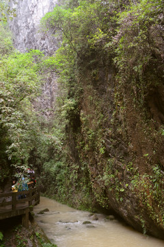 峡谷溪流 山谷河流 自然风光