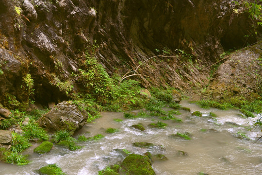 峡谷溪流 山谷河流 自然风光