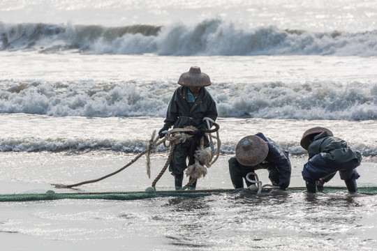 海边捕捞