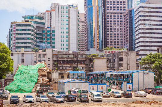 深圳罗湖旧城改造工地