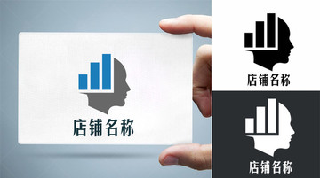 創(chuàng)意頭腦it科技logo標志