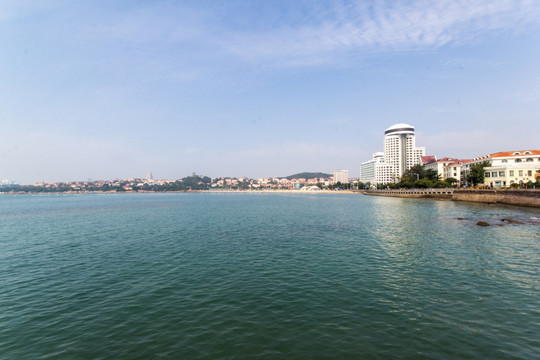 青岛汇泉湾滨海风光