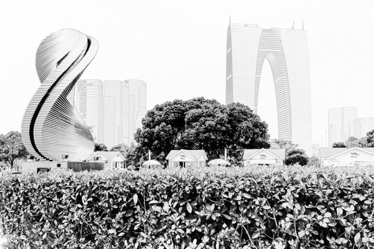 蘇州建筑線描 合成