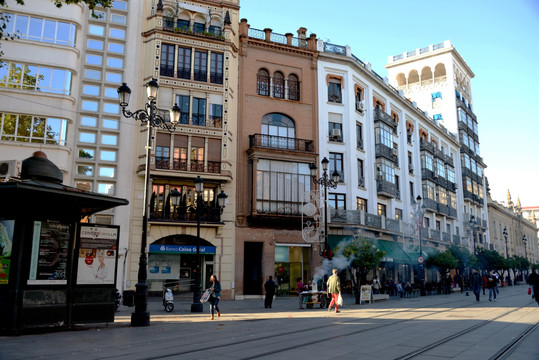 西班牙巴塞罗那街景 街景 自驾