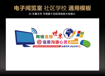 電子閱覽室 形象墻