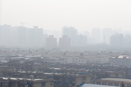 雾霾污染下的城市